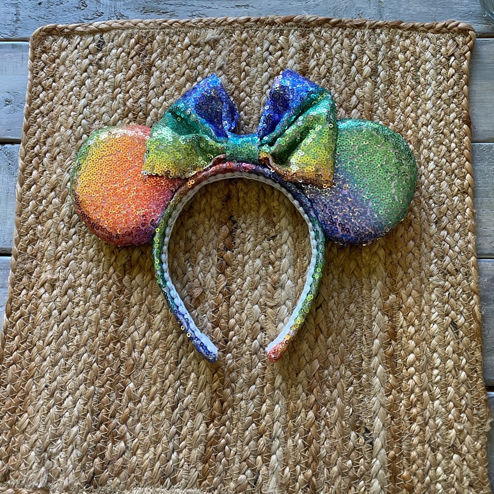 🦄 Unicorn Rainbow Sequin Minnie Ears